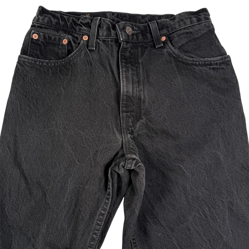 Levis Relaxed‎ Fit Jeans 9M Black Tapered High Rise Made In USA Vintage